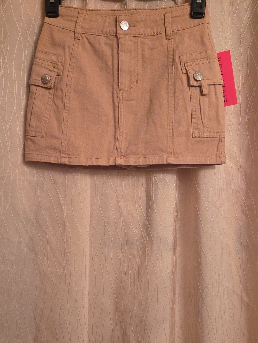 Juules Girls Tan Khahki Cargo Pocket Skort